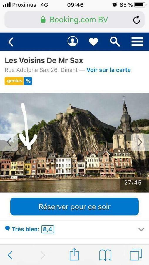 Les Voisins De Mr Sax Dinant Exterior foto